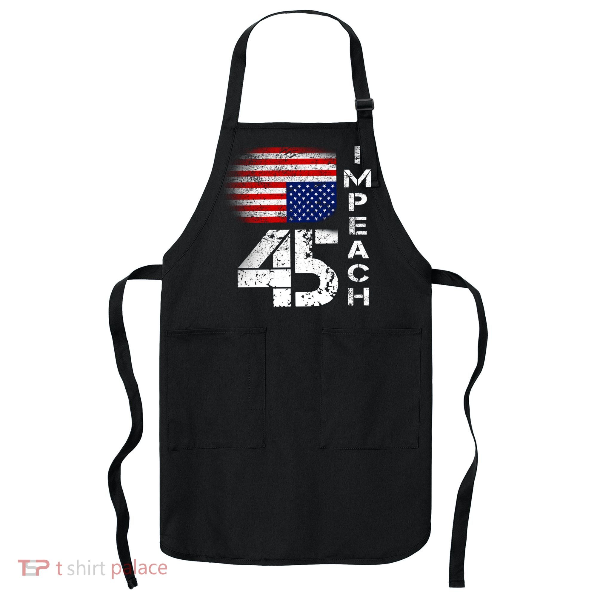 Impeach 45 Upside down Flag  Apron