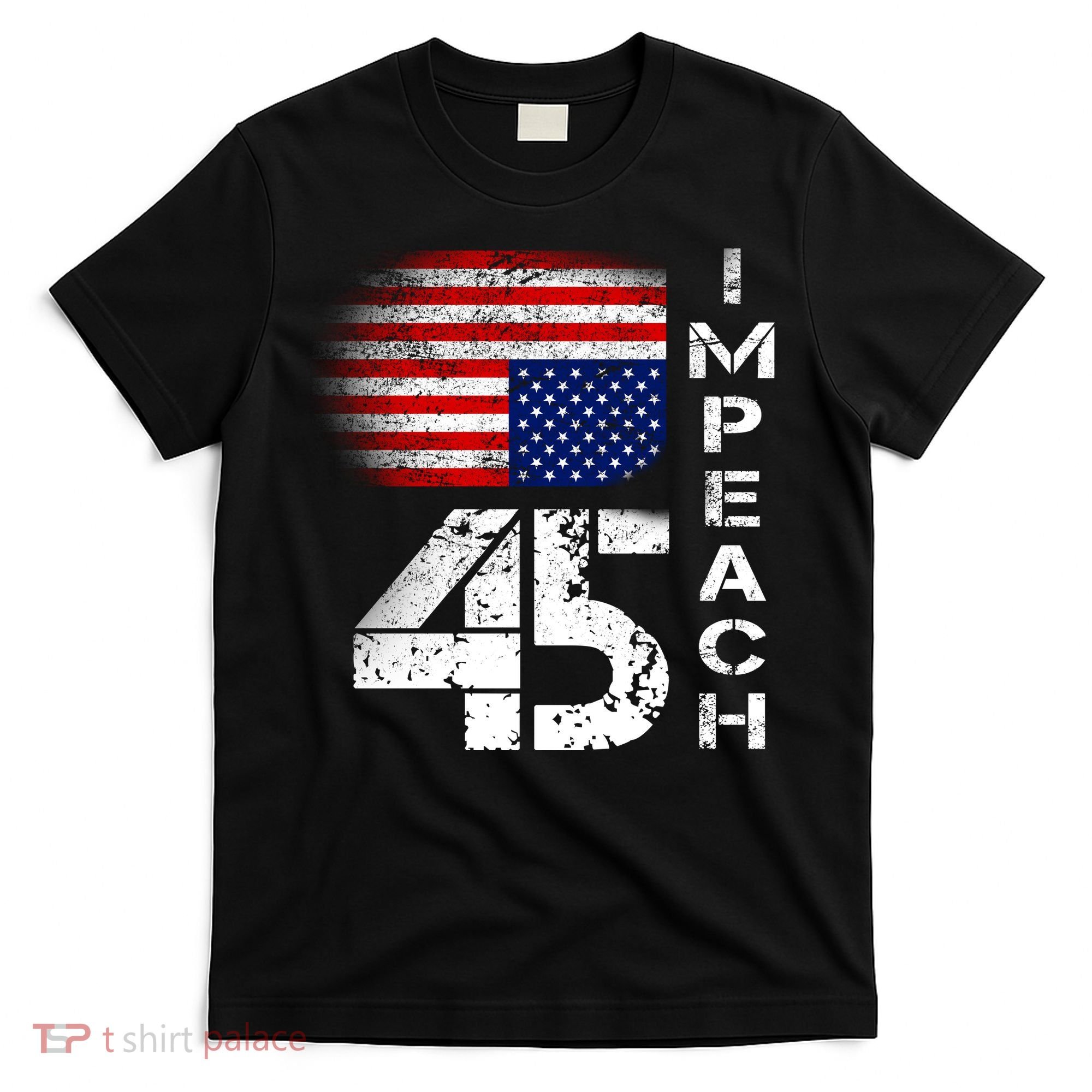 Impeach 45 Upside down Flag  T-Shirt