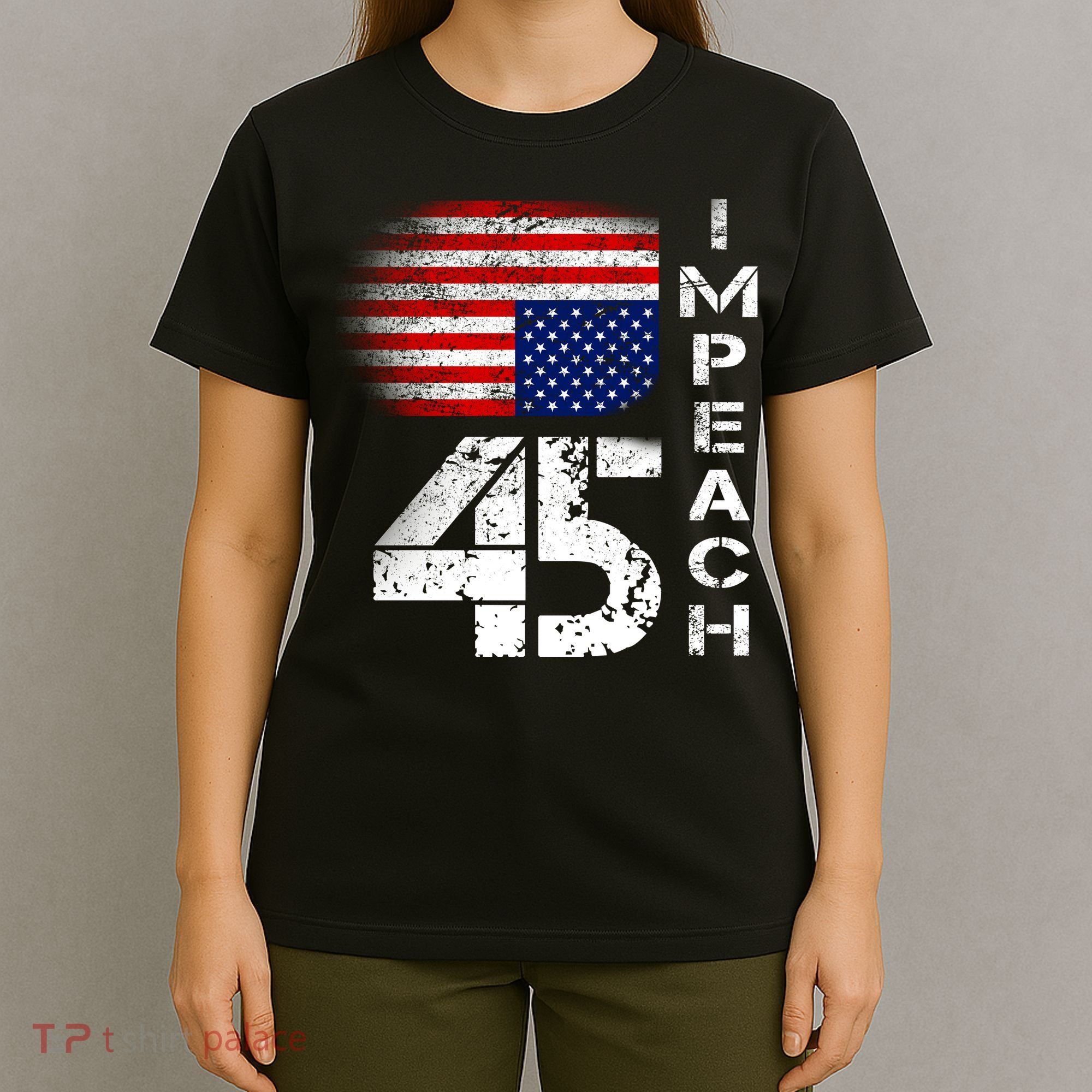 Impeach 45 Upside down Flag  T-Shirt