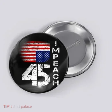 Impeach 45 Upside down Flag  Button