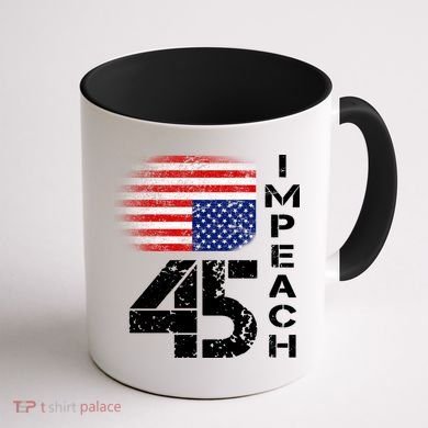 Impeach 45 Upside down Flag  Coffee Mug back