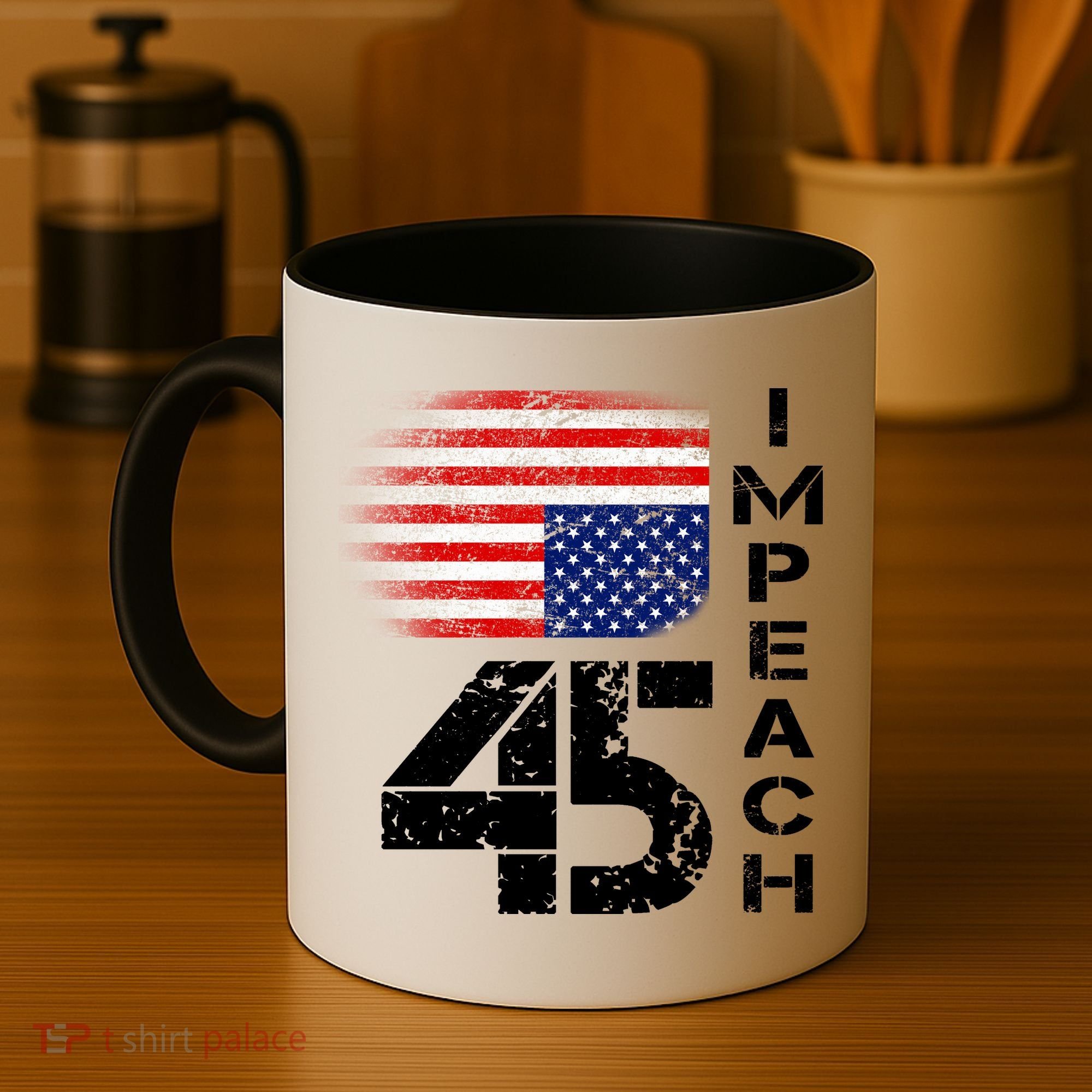Impeach 45 Upside down Flag  Coffee Mug