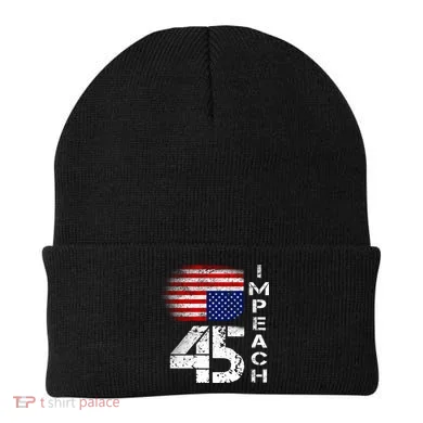 Impeach 45 Upside down Flag Beanie
