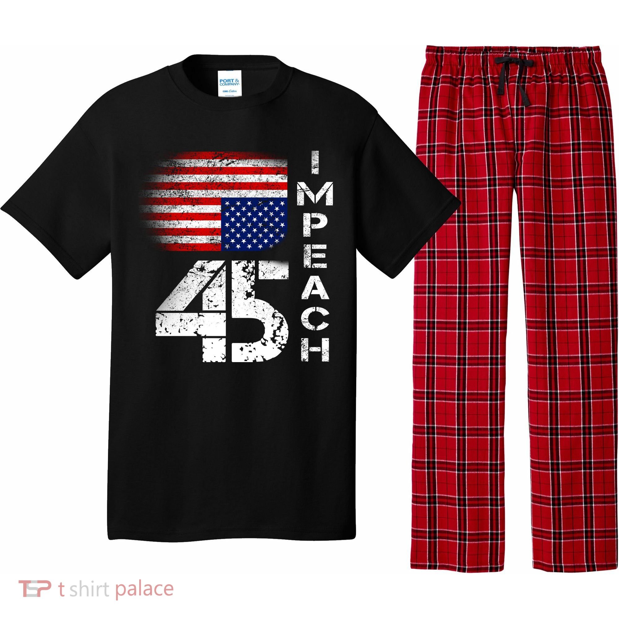 Impeach 45 Upside down Flag  Pajama Set