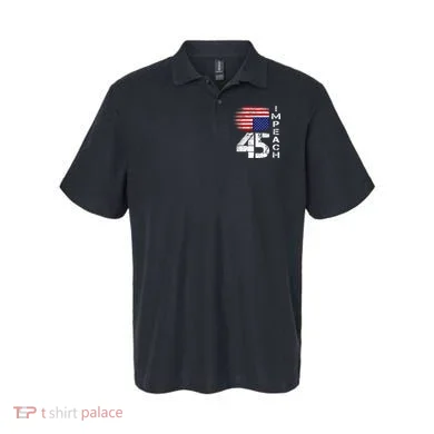 Impeach 45 Upside down Flag  Polo