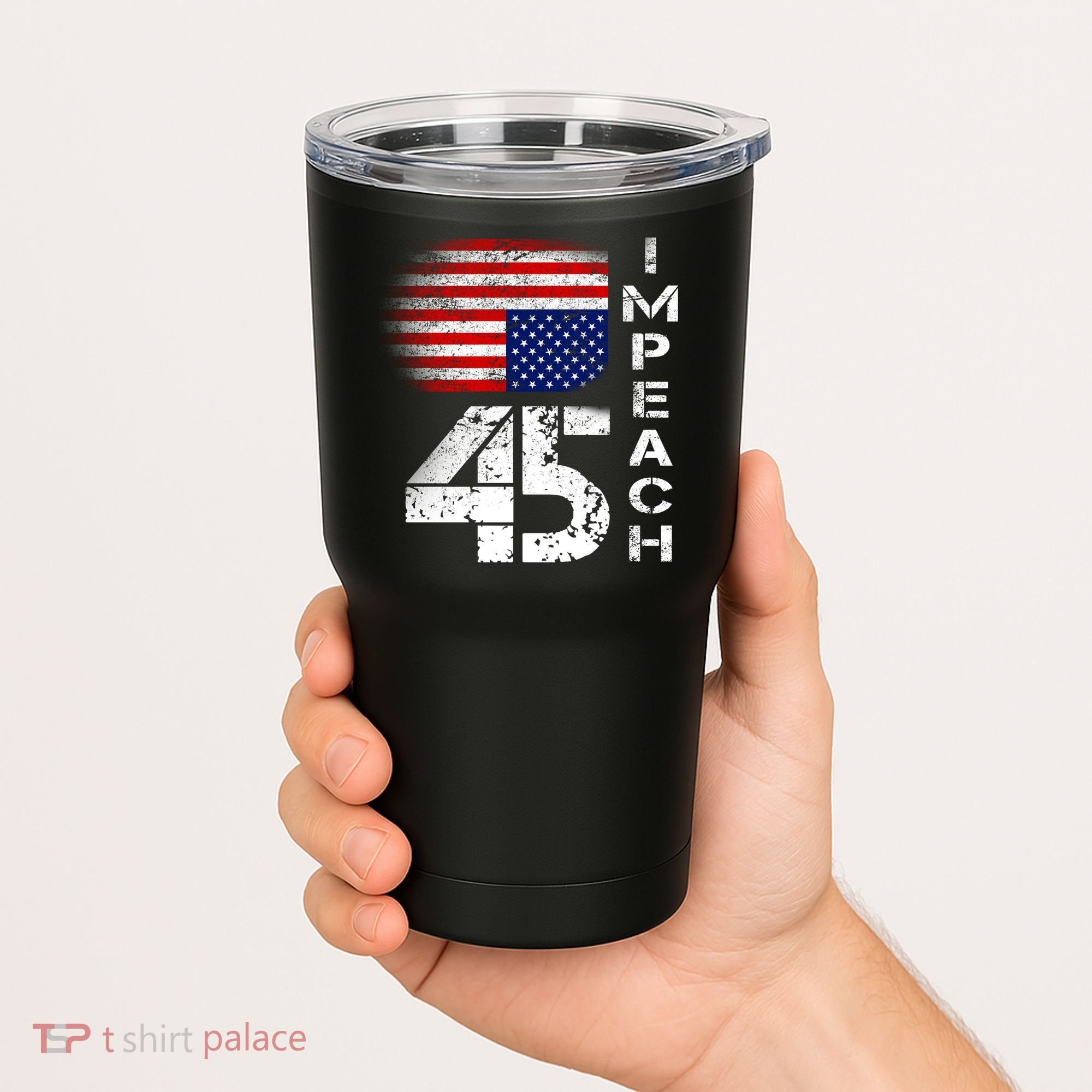 Impeach 45 Upside down Flag  Tumbler