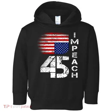 Impeach 45 Upside down Flag  Toddler Hoodie