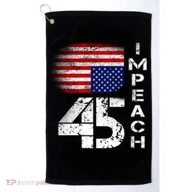 Impeach 45 Upside down Flag  Golf Towel