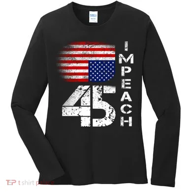 Impeach 45 Upside down Flag  Women's Long Sleeve Shirt