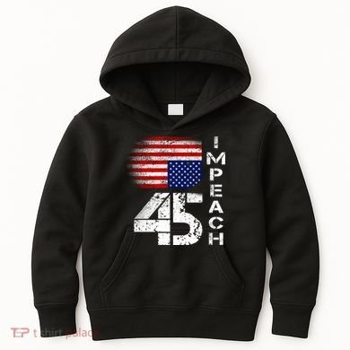Impeach 45 Upside down Flag  Kids Hoodie