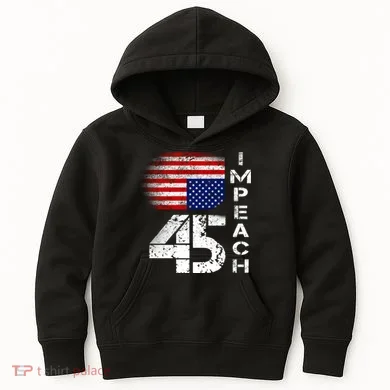 Impeach 45 Upside down Flag  Kids Hoodie