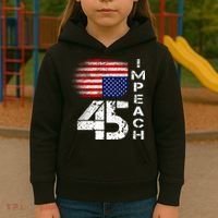 Impeach 45 Upside down Flag  Kids Hoodie thumb 3