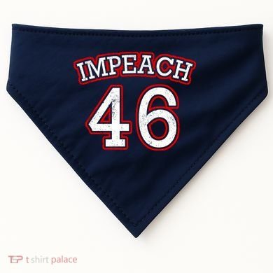 Impeach 46 Joe Biden Republican Conservative Anti-Biden  USA-Made Doggie Bandana