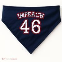 Impeach 46 Joe Biden Republican Conservative Anti-Biden  USA-Made Doggie Bandana thumb 0