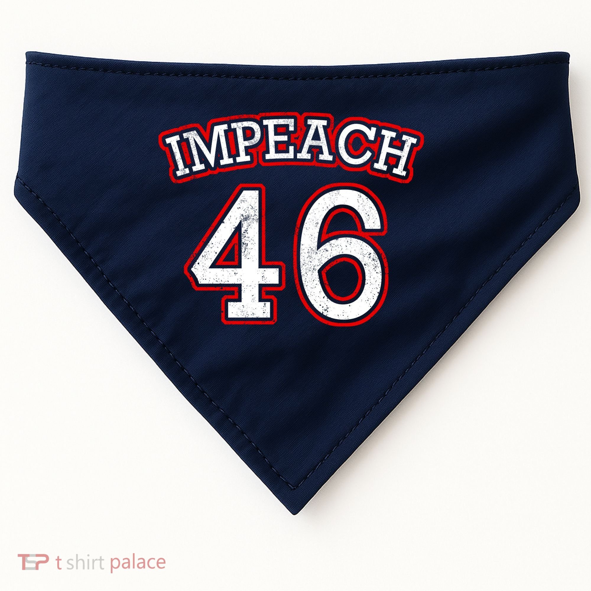 Impeach 46 Joe Biden Republican Conservative Anti-Biden  USA-Made Doggie Bandana