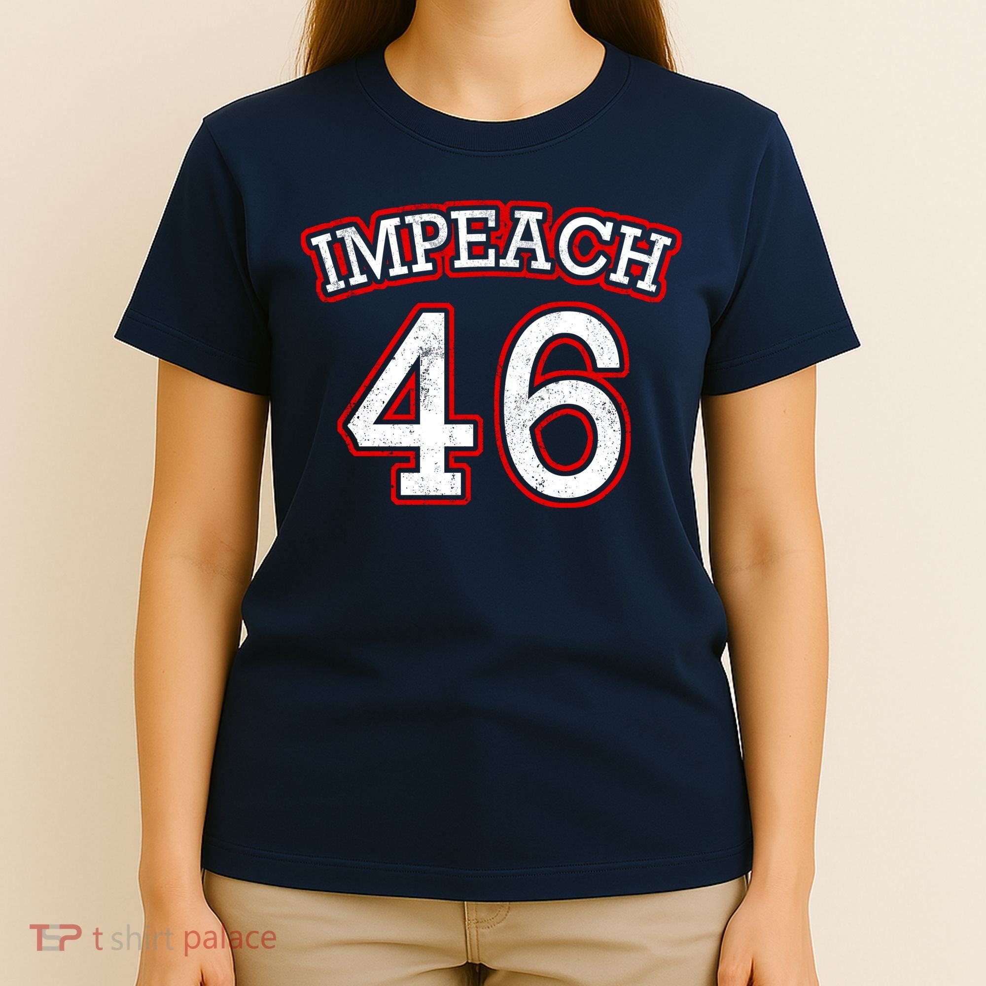 Impeach 46 Joe Biden Republican Conservative Anti-Biden  T-Shirt