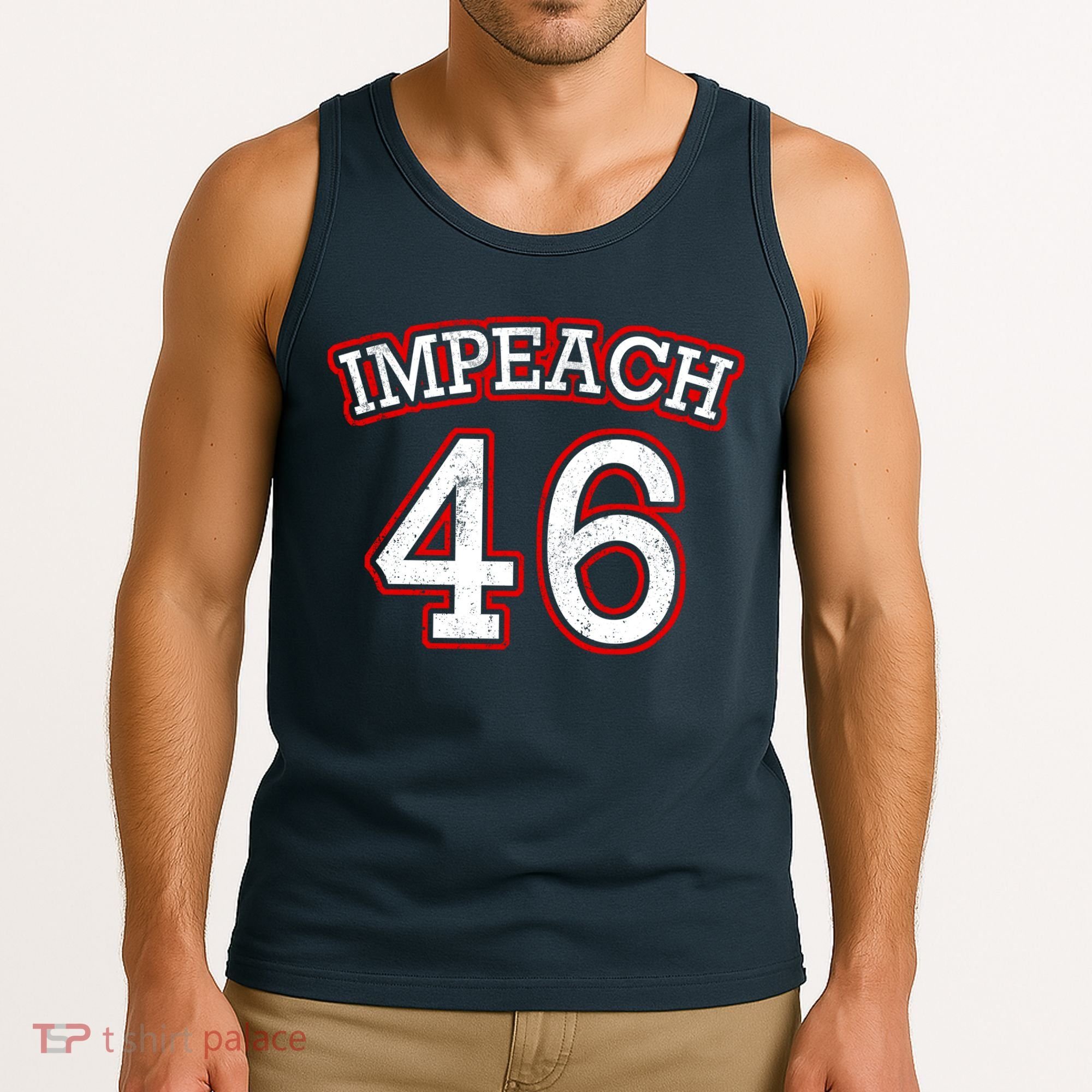 Impeach 46 Joe Biden Republican Conservative Anti-Biden  Tank Top