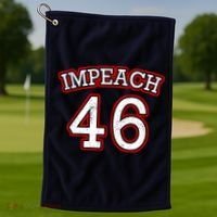 Impeach 46 Joe Biden Republican Conservative Anti-Biden  Golf Towel thumb 1