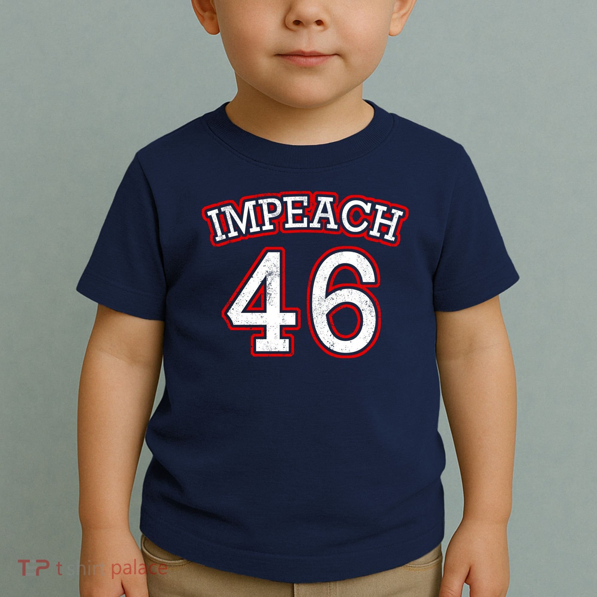 Impeach 46 Joe Biden Republican Conservative Anti-Biden  Toddler T-Shirt