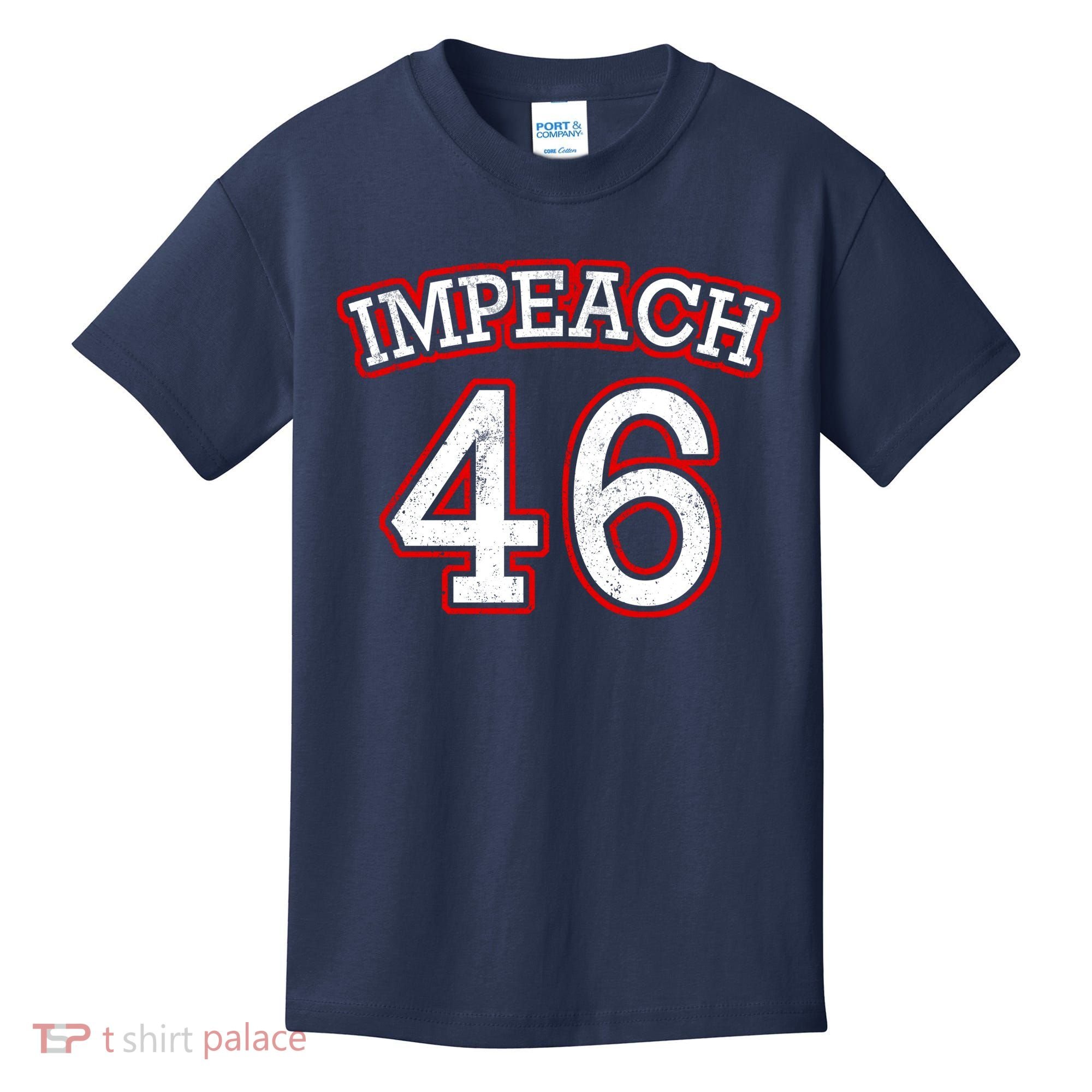 Impeach 46 Joe Biden Republican Conservative Anti-Biden  Kids T-Shirt