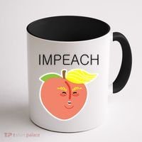 Impeach Donald Anti Trump Peach Emoji Impeachment Coffee Mug thumb 1