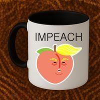 Impeach Donald Anti Trump Peach Emoji Impeachment Coffee Mug thumb 2