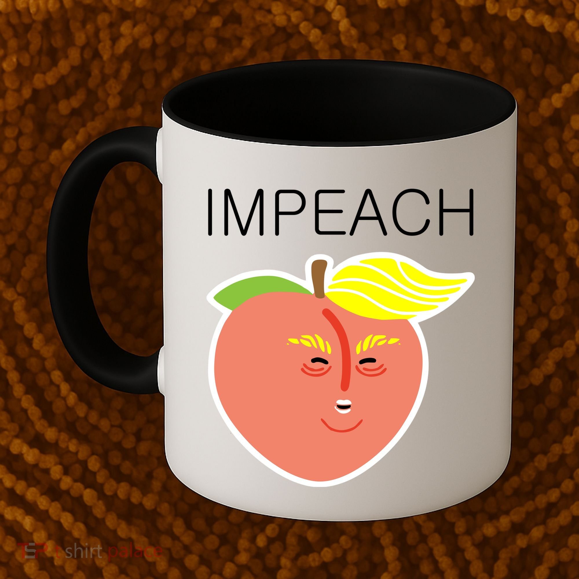 Impeach Donald Anti Trump Peach Emoji Impeachment Coffee Mug