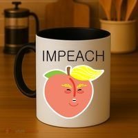Impeach Donald Anti Trump Peach Emoji Impeachment Coffee Mug thumb 4