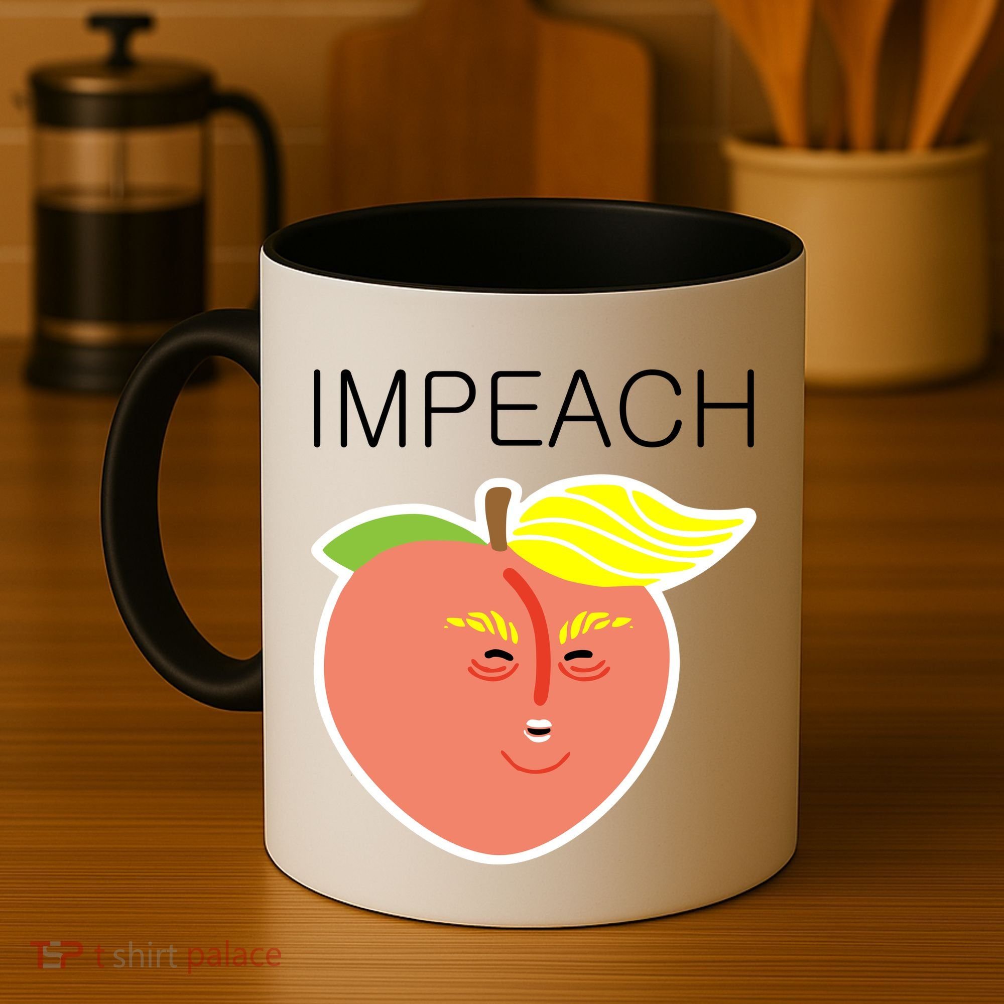 Impeach Donald Anti Trump Peach Emoji Impeachment Coffee Mug