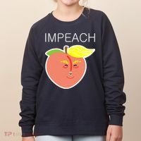Impeach Donald Anti Trump Peach Emoji Impeachment Women's Sweatshirt thumb 0