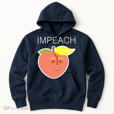 Impeach Donald Anti Trump Peach Emoji Impeachment Hoodie