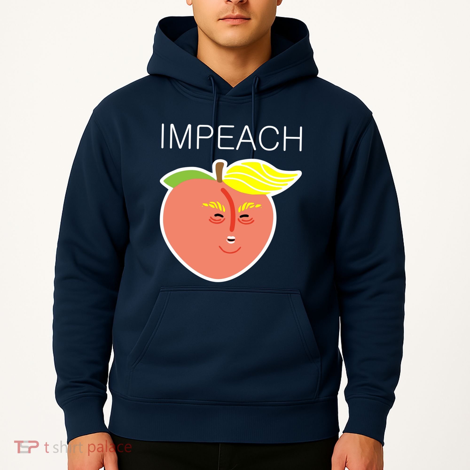 Impeach Donald Anti Trump Peach Emoji Impeachment Hoodie