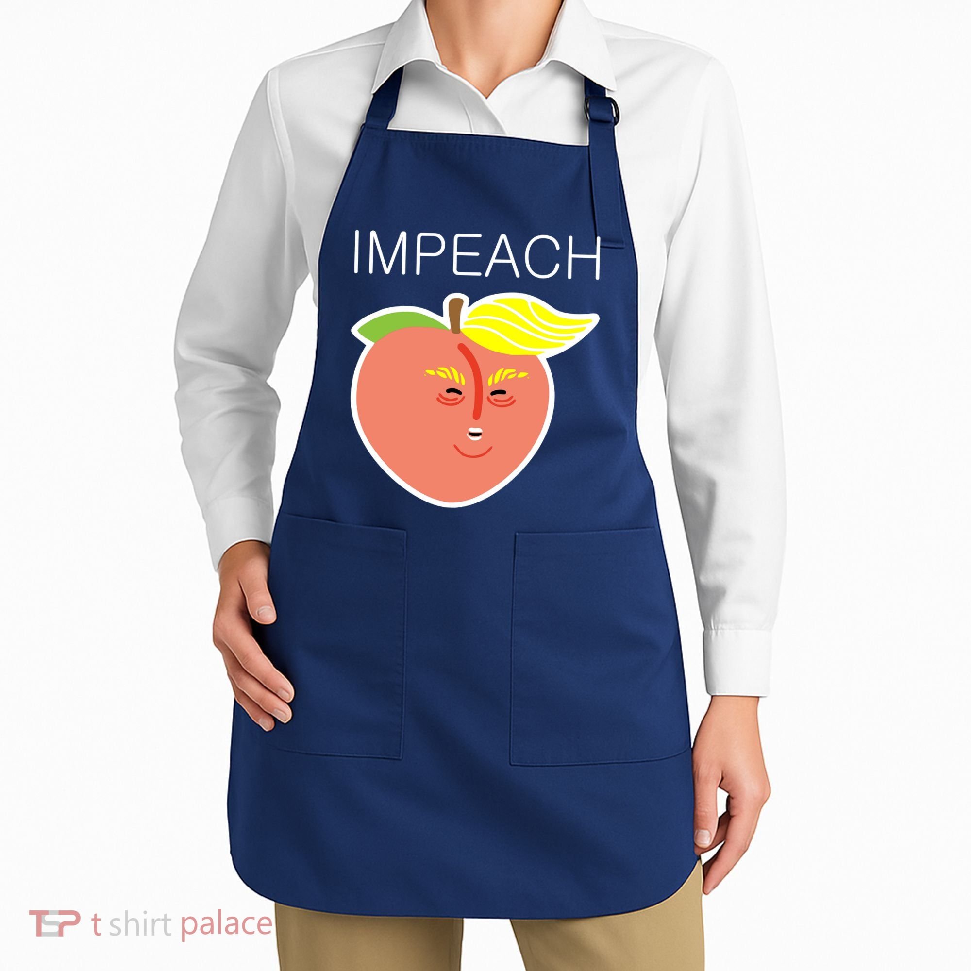Impeach Donald Anti Trump Peach Emoji Impeachment Apron