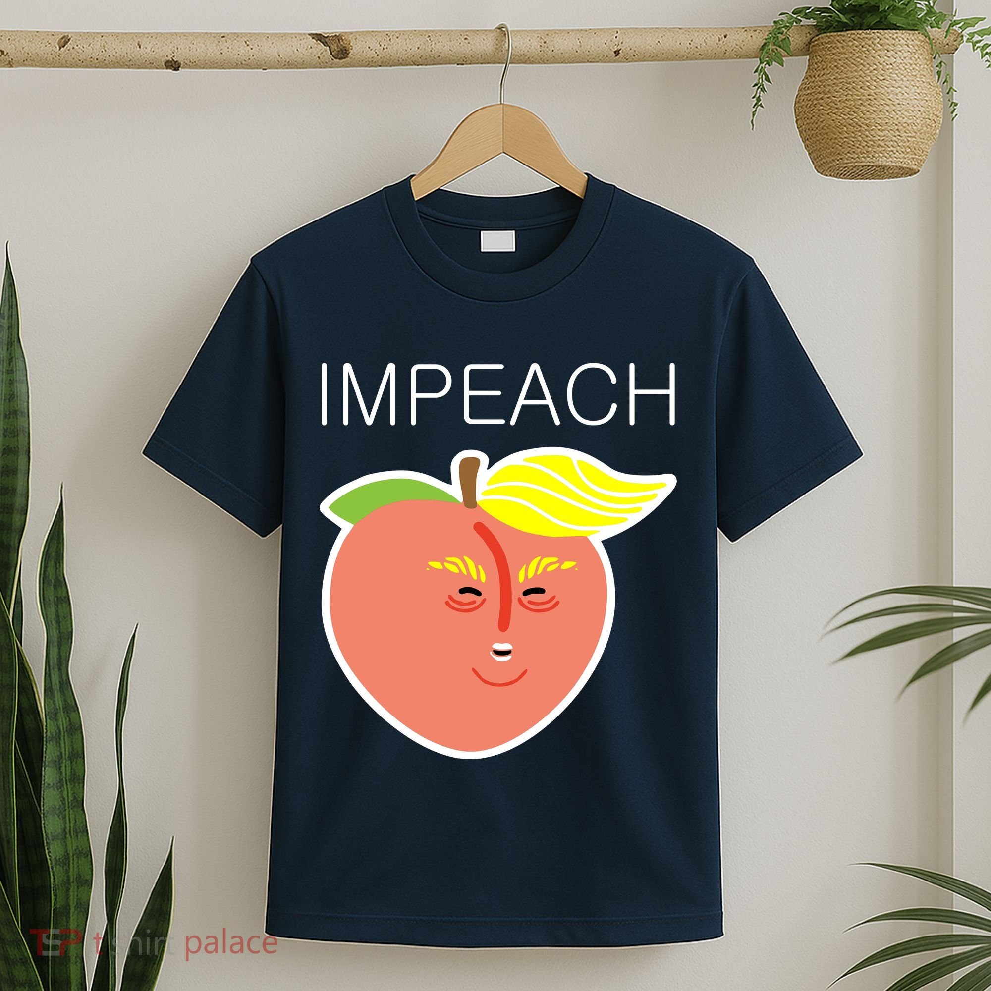 Impeach Donald Anti Trump Peach Emoji Impeachment T-Shirt