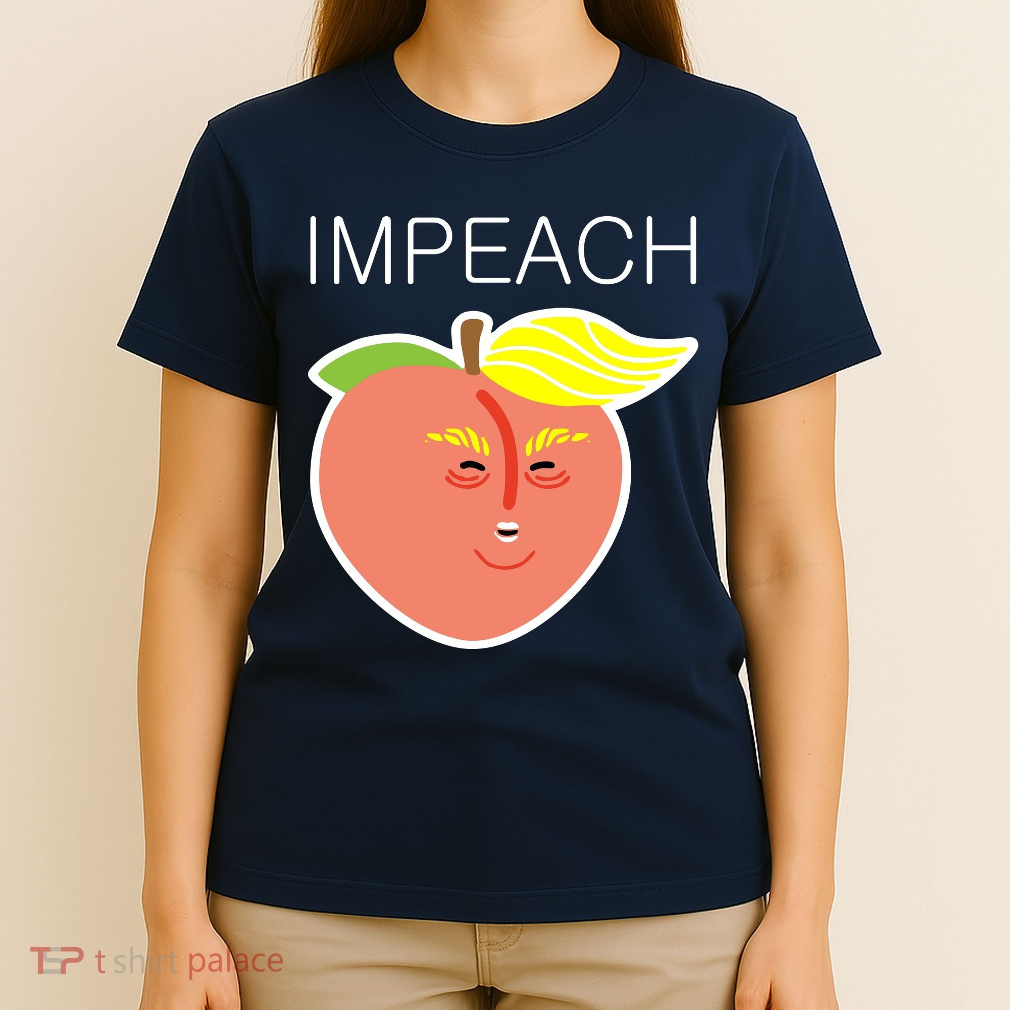 Impeach Donald Anti Trump Peach Emoji Impeachment T-Shirt