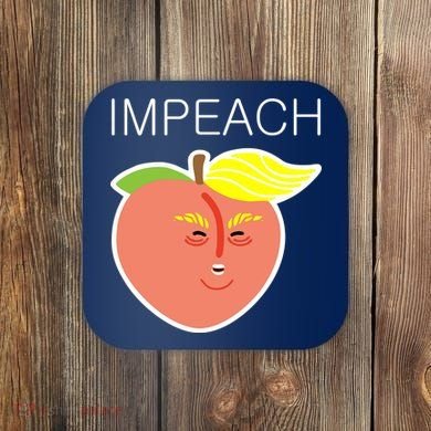 Impeach Donald Anti Trump Peach Emoji Impeachment Coaster