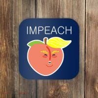 Impeach Donald Anti Trump Peach Emoji Impeachment Coaster thumb 0