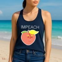 Impeach Donald Anti Trump Peach Emoji Impeachment Women's Tank Top thumb 2