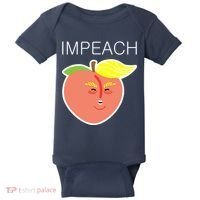 Impeach Donald Anti Trump Peach Emoji Impeachment Baby Bodysuit thumb 0