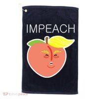 Impeach Donald Anti Trump Peach Emoji Impeachment Golf Towel thumb 0