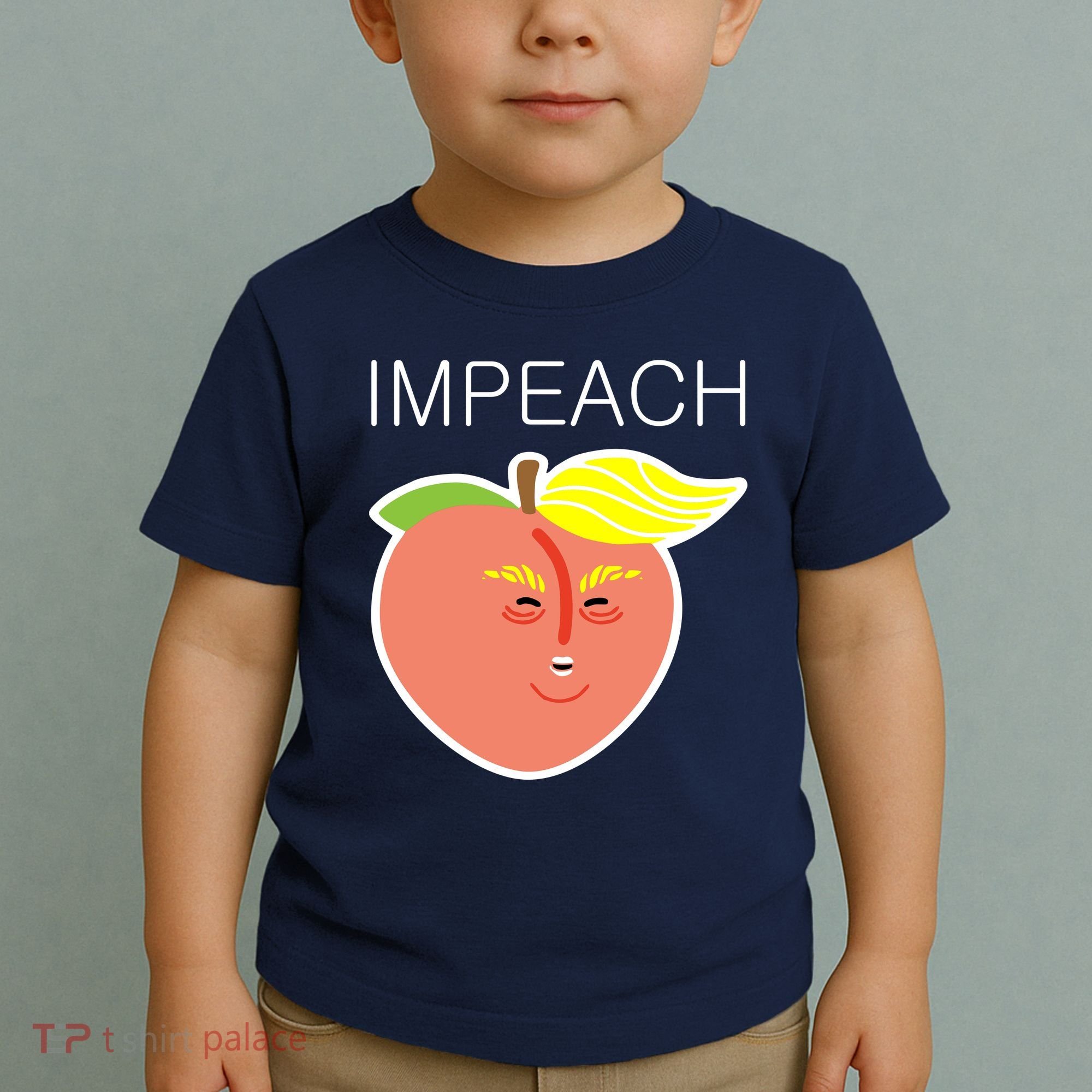 Impeach Donald Anti Trump Peach Emoji Impeachment Toddler T-Shirt