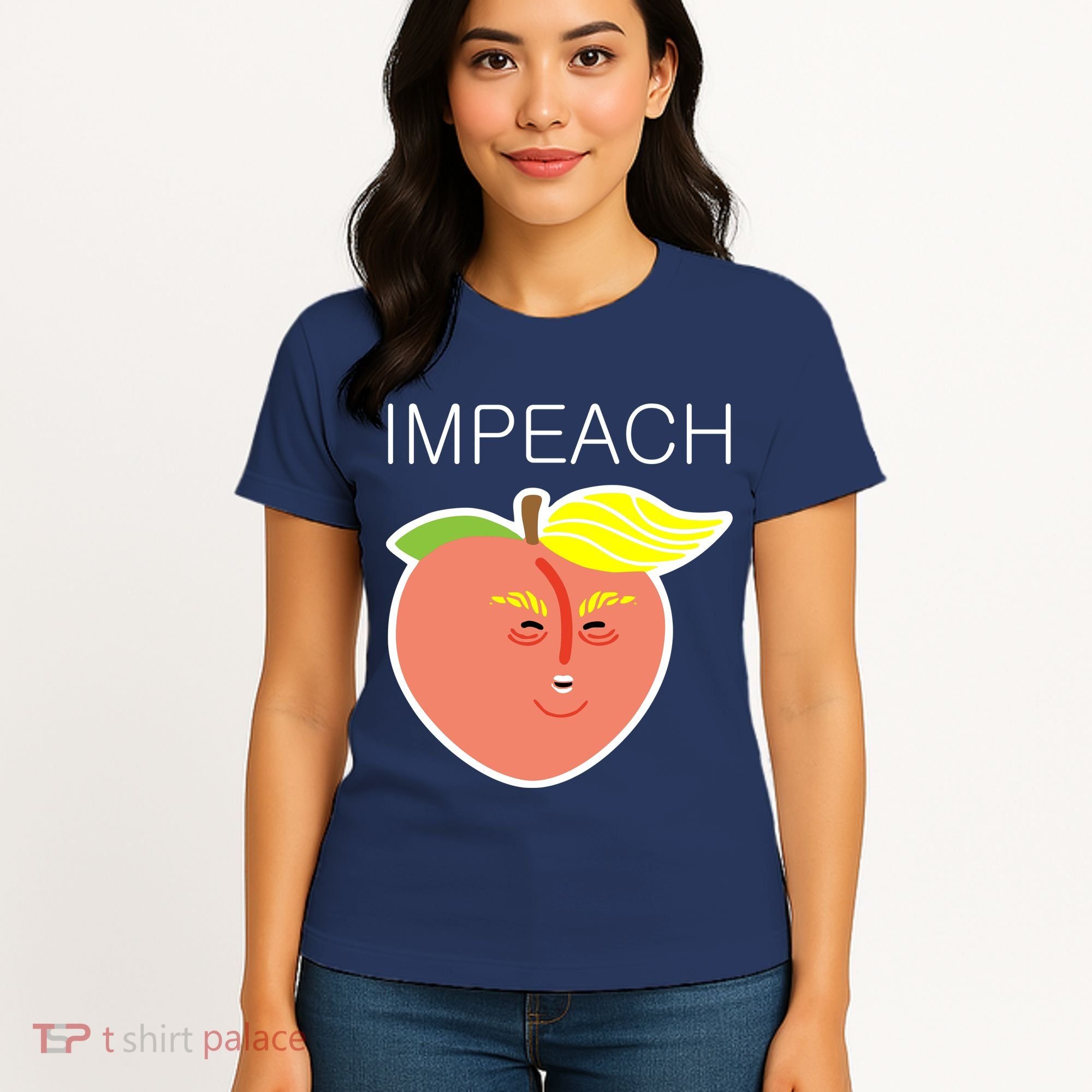 Impeach Donald Anti Trump Peach Emoji Impeachment Women's T-Shirt