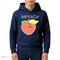 Impeach Donald Anti Trump Peach Emoji Impeachment Kids Hoodie thumb 4