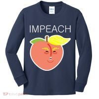 Impeach Donald Anti Trump Peach Emoji Impeachment Kids Long Sleeve Shirt thumb 0