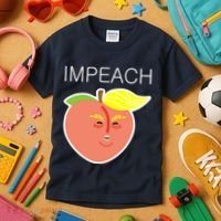 Impeach Donald Anti Trump Peach Emoji Impeachment Kids T-Shirt thumb 3