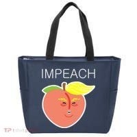 Impeach Donald Anti Trump Peach Emoji Impeachment Tote Bag thumb 0