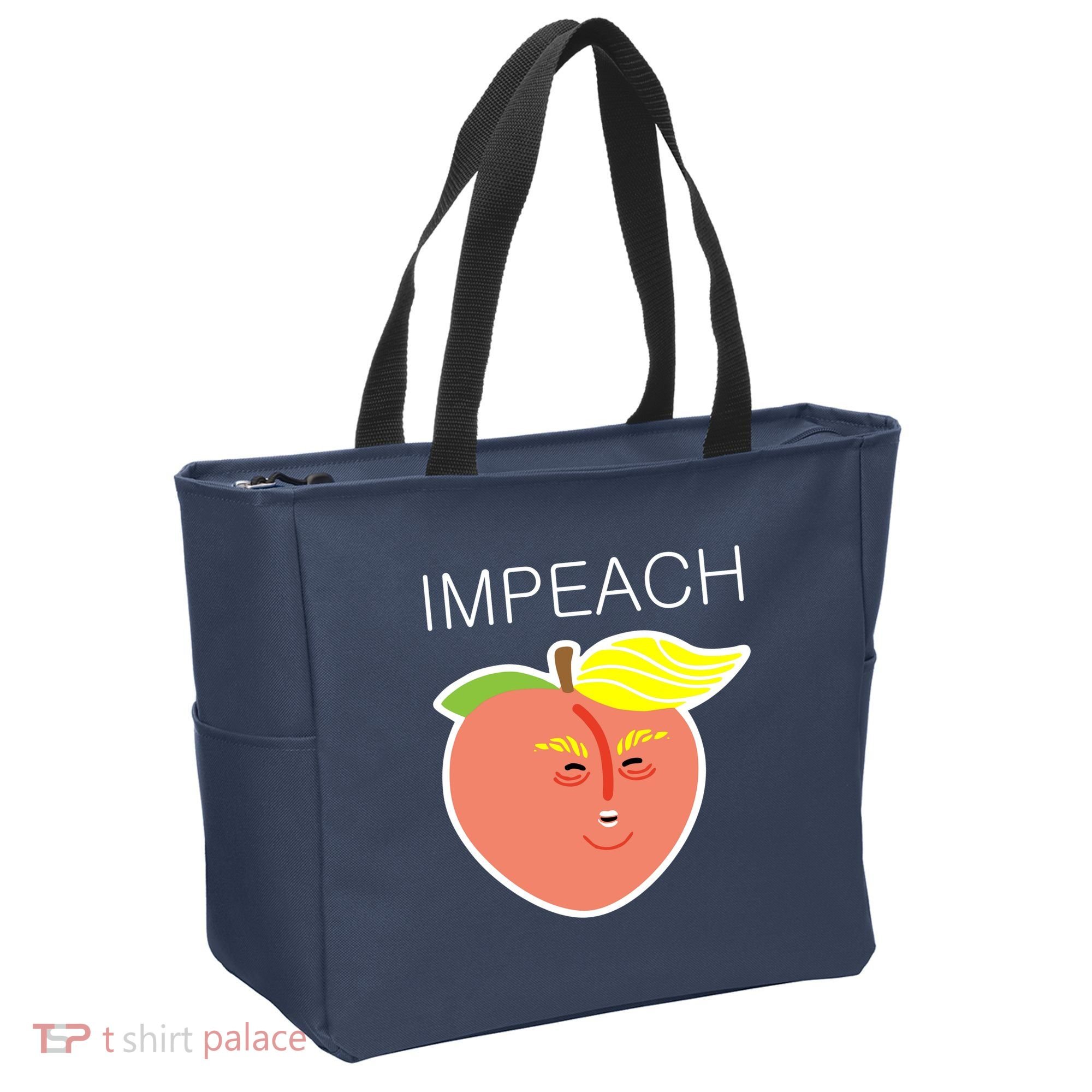 Impeach Donald Anti Trump Peach Emoji Impeachment Tote Bag