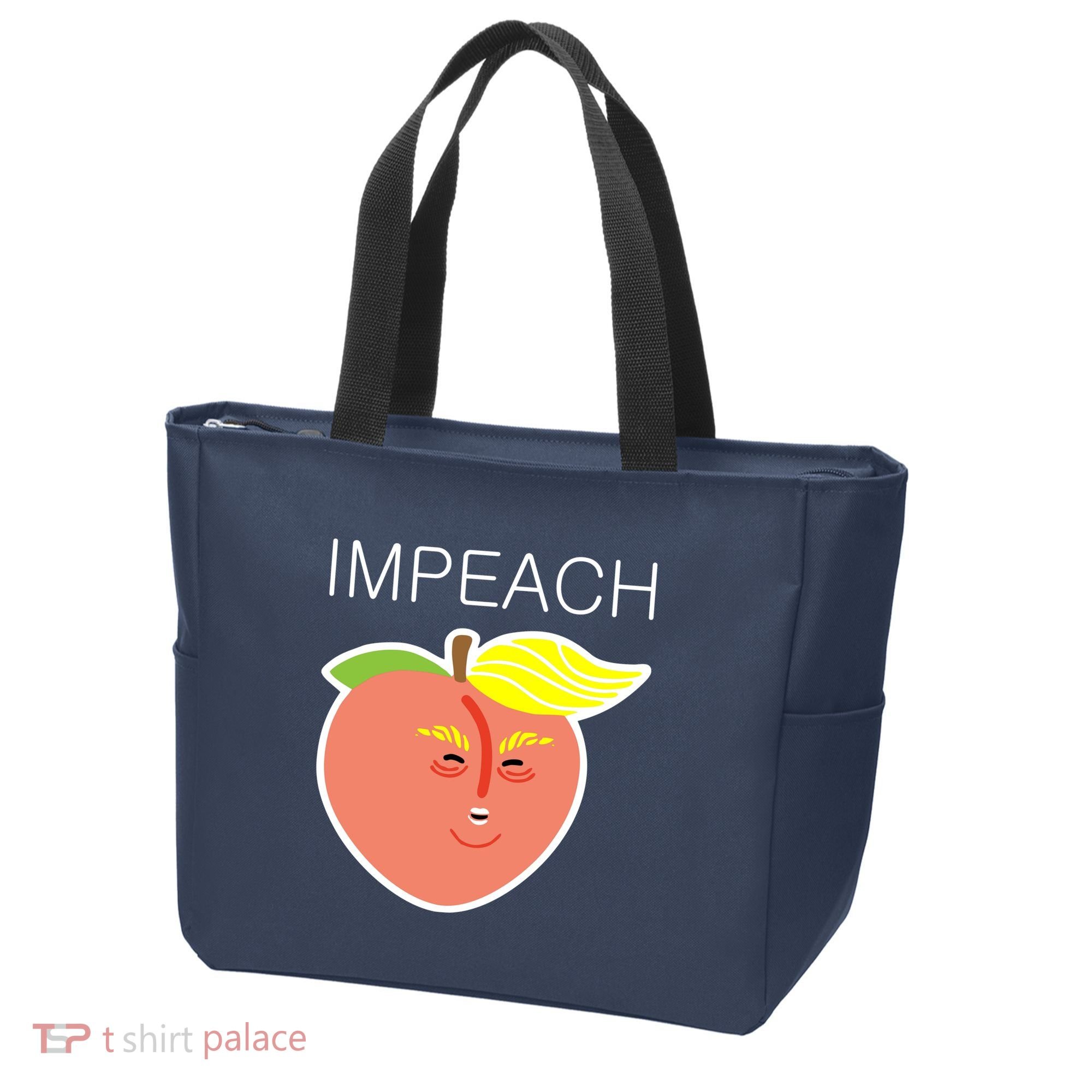 Impeach Donald Anti Trump Peach Emoji Impeachment Tote Bag