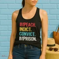 Impeach Indict Convict Imprison  Women's Tank Top thumb 2