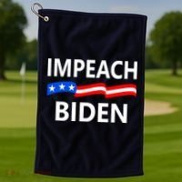 Impeach Joe Biden Remove From Office Golf Towel thumb 1